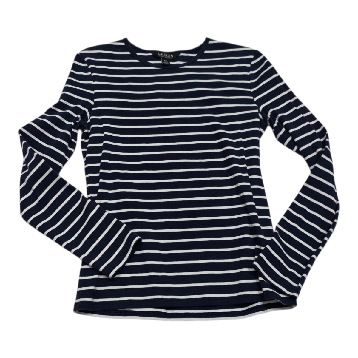 Playera Manga Larga Ralph Lauren Azul Marino Rayada Chica