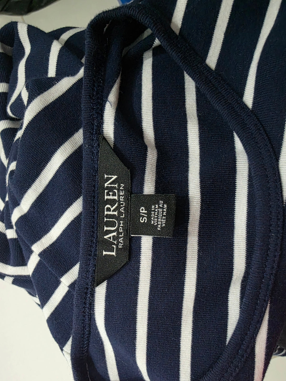 Playera Manga Larga Ralph Lauren Azul Marino Rayada Chica