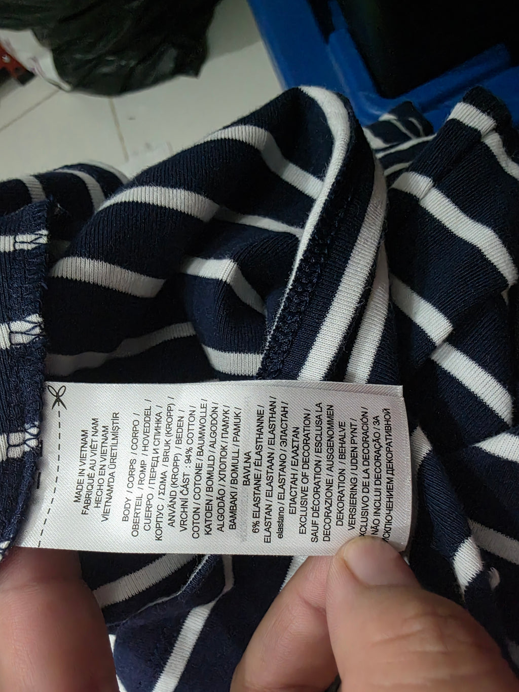 Playera Manga Larga Ralph Lauren Azul Marino Rayada Chica