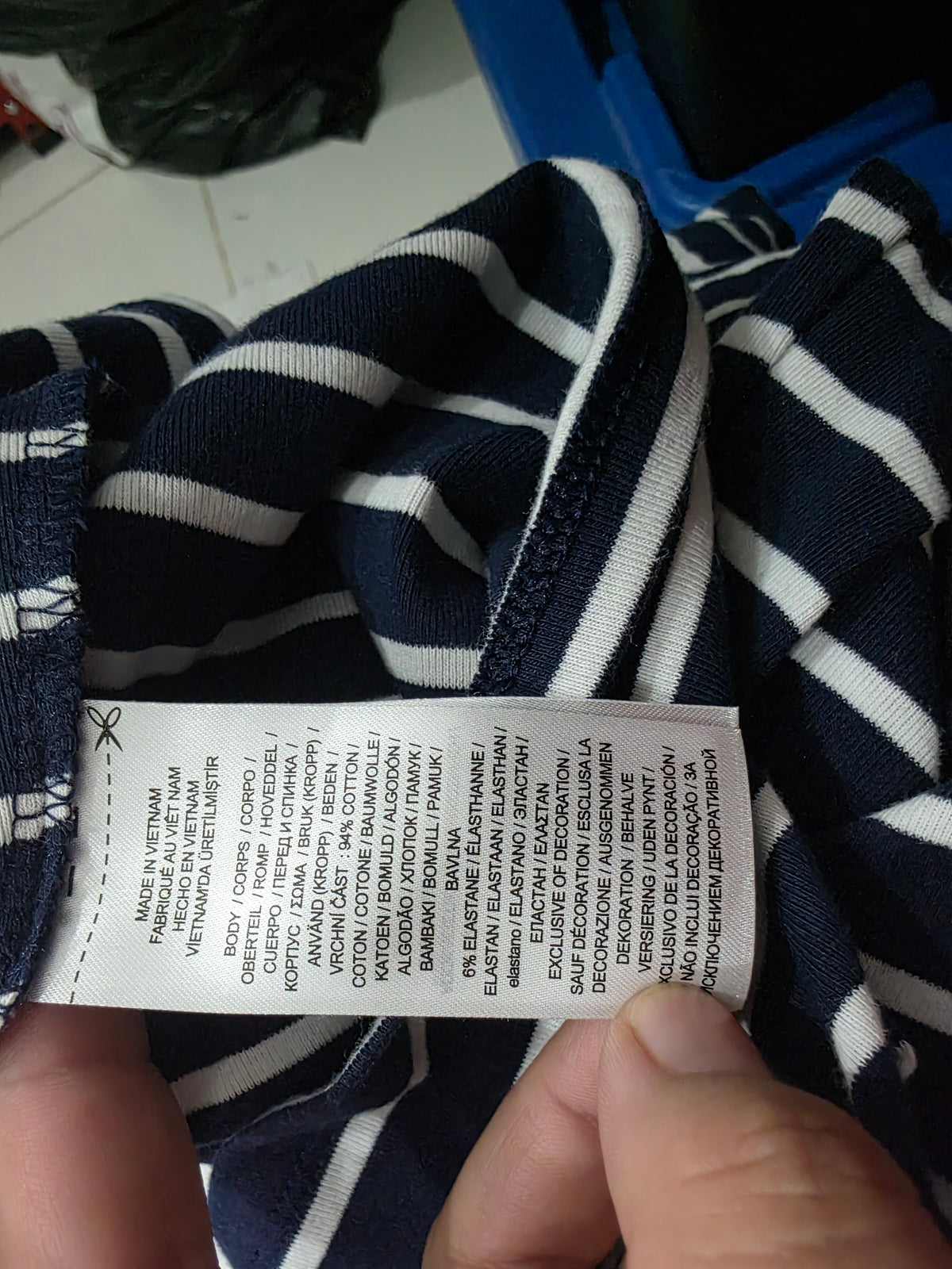 Playera Manga Larga Ralph Lauren Azul Marino Rayada Chica