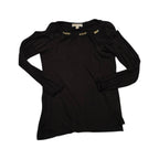 Blusa Michael Kors Cafe Manga Larga Con Cadena Talla Chica