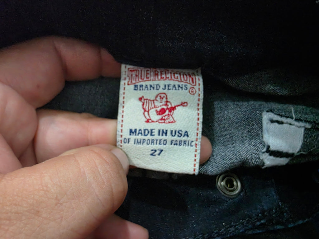 Pantalon Cargo True Religion Mujer Talla27 Azul D Mezclilla
