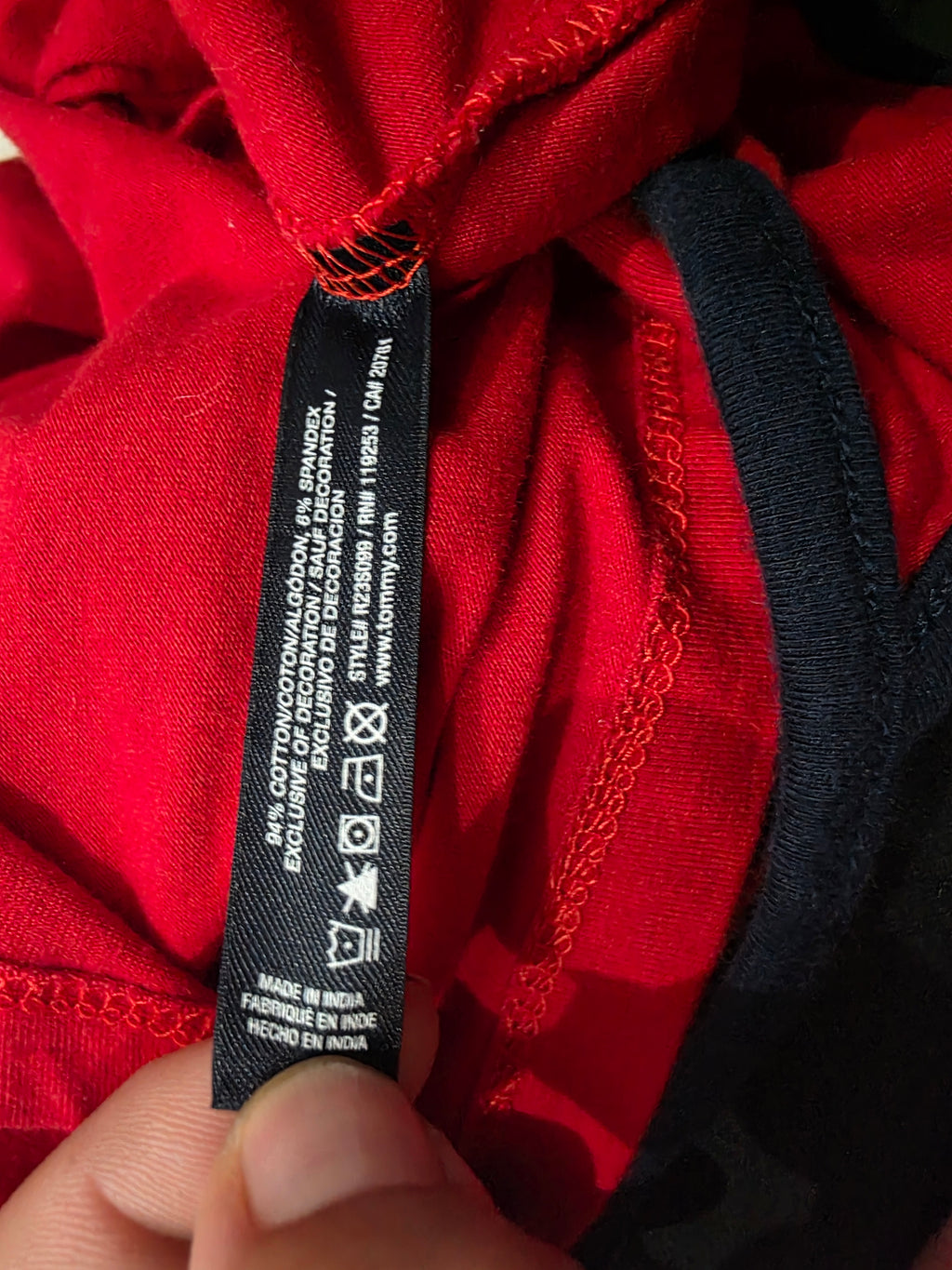 Playera Corta Tommy Hilfiger De Mujer Mediana Roja