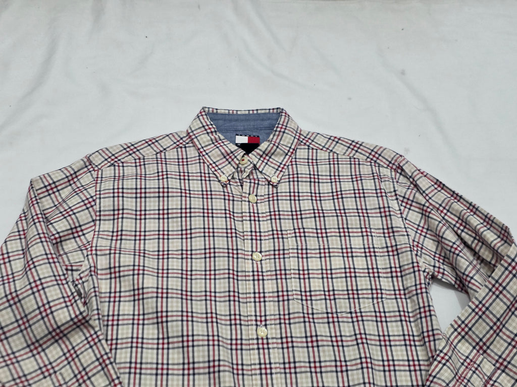 Camisa Tommy Hilfiger D Mujer Talla Chica Crema/rojo Mediana