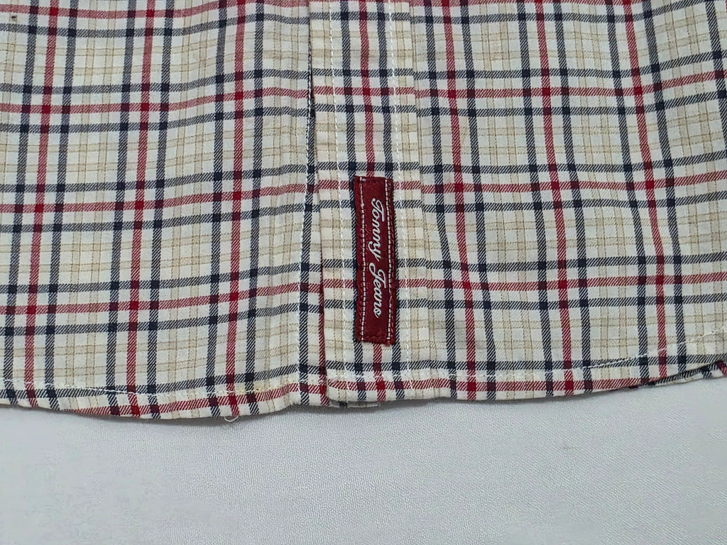 Camisa Tommy Hilfiger D Mujer Talla Chica Crema/rojo Mediana