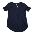 Playera Lululemon De Mujer Talla 8 Azul Acero Manga Corta