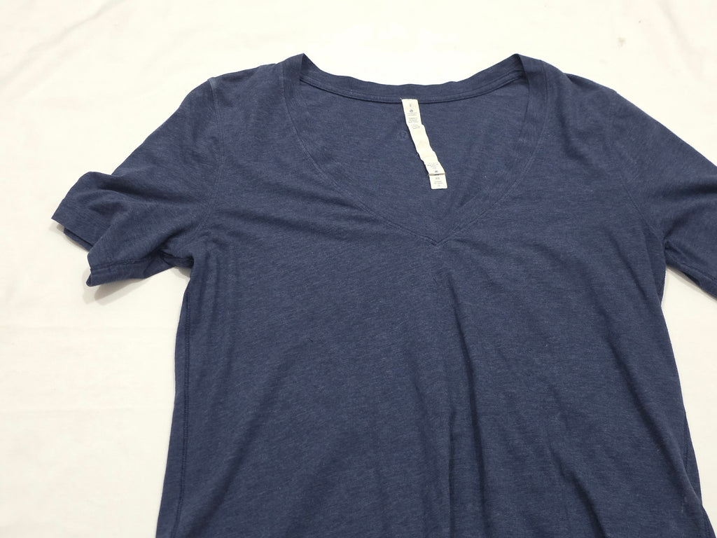Playera Lululemon De Mujer Talla 8 Azul Acero Manga Corta