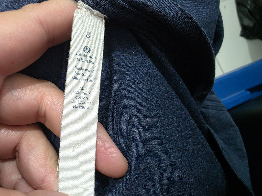 Playera Lululemon De Mujer Talla 8 Azul Acero Manga Corta