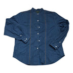 Camisa Ralph Lauren Talla 10p Azul Con Naranja