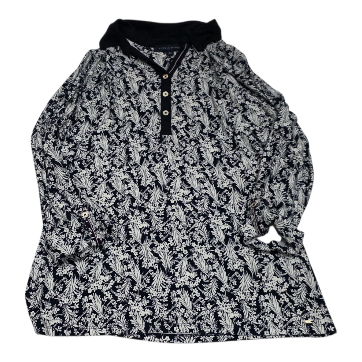 Blusa Tommy Hilfiger Amplia Floreada Mediana Manga Larga
