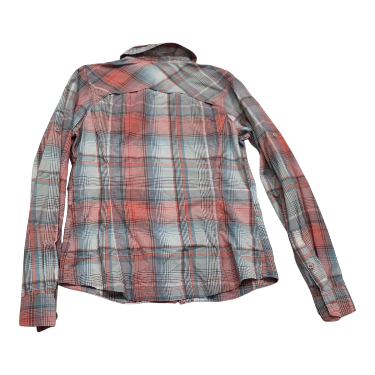 Camisa Columbia Sun Protection De Mujer Mediana Naranja/gris
