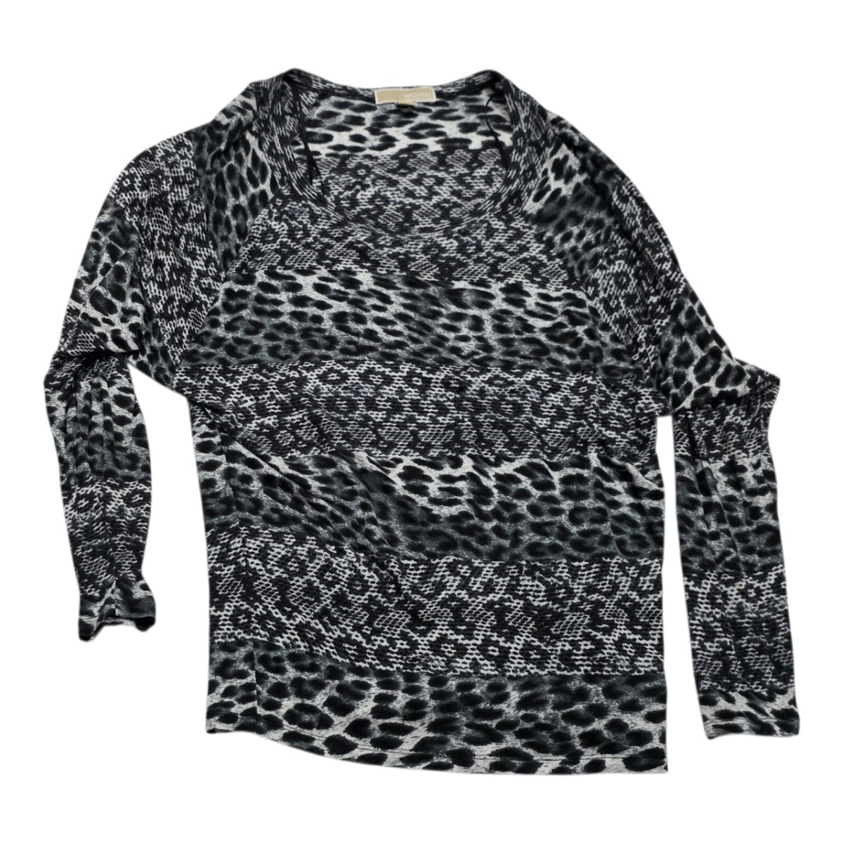 Blusa D Rayon Michael Kors D Mujer Mediana Animal Print Gris