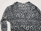 Blusa D Rayon Michael Kors D Mujer Mediana Animal Print Gris