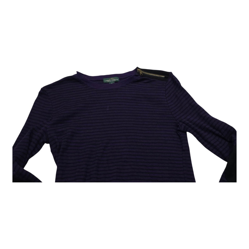 Playera Ralph Lauren Jeans De Mujer Mediana Morada/negro
