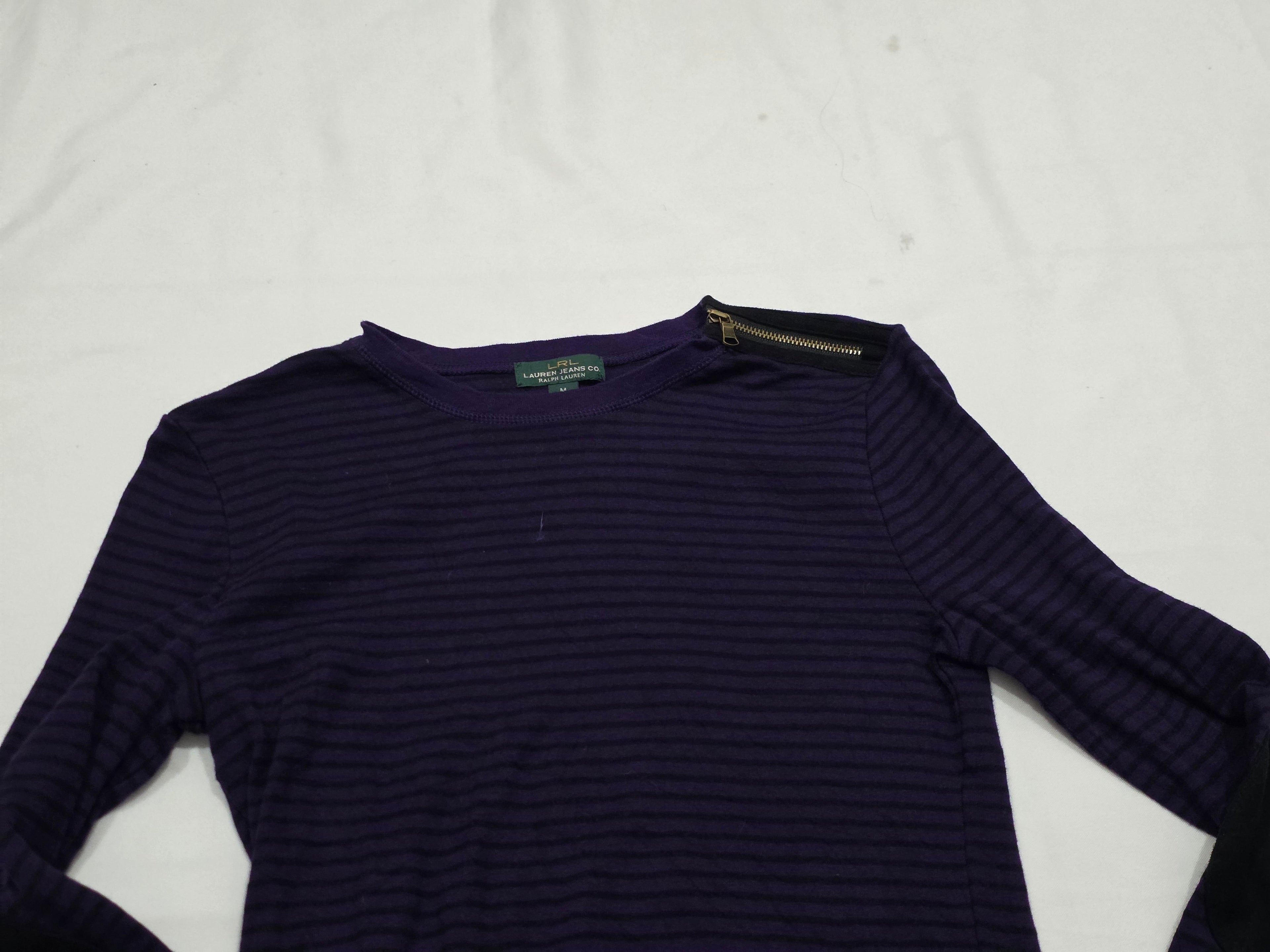 Playera Ralph Lauren Jeans De Mujer Mediana Morada/negro