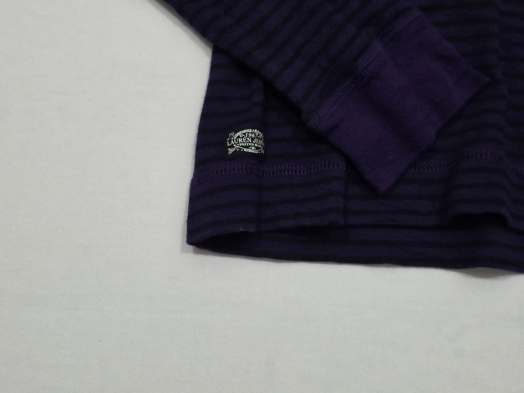 Playera Ralph Lauren Jeans De Mujer Mediana Morada/negro