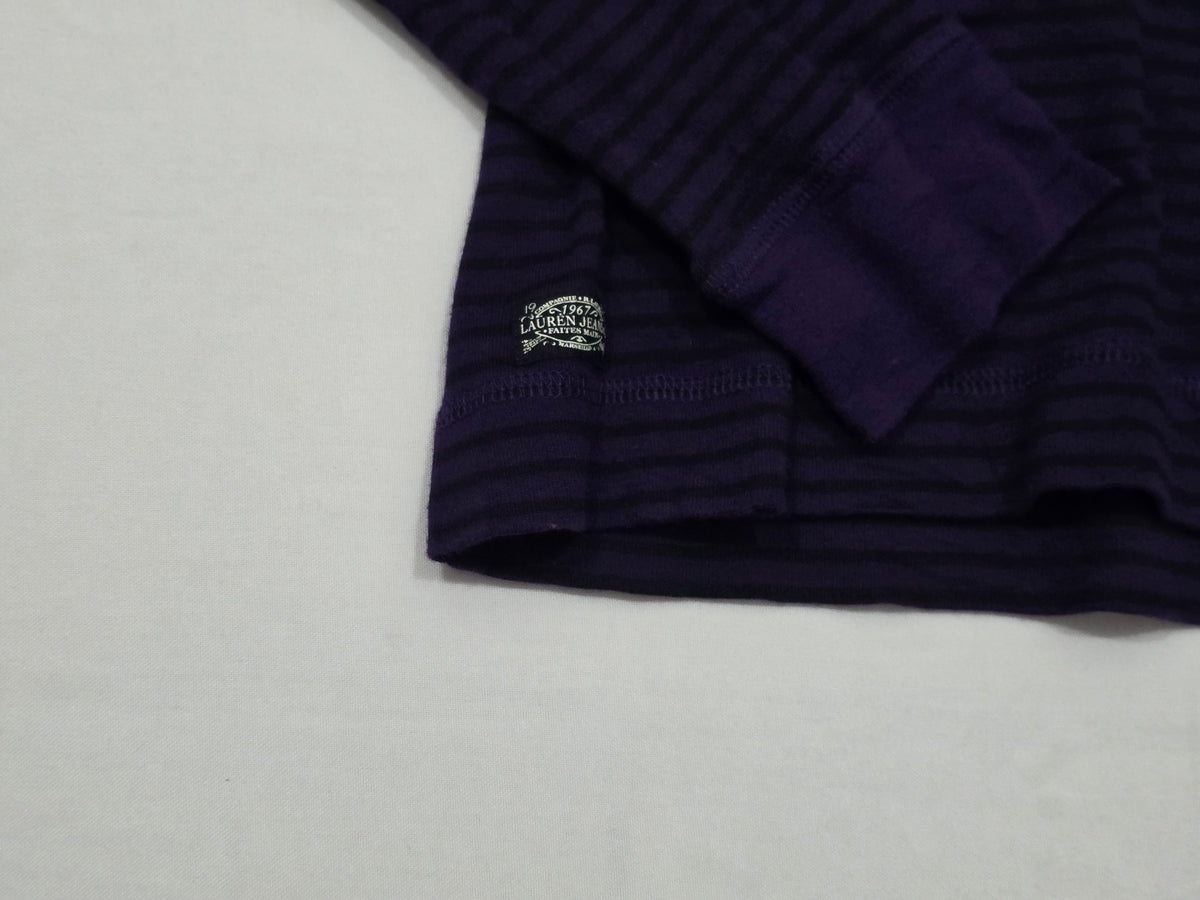 Playera Ralph Lauren Jeans De Mujer Mediana Morada/negro
