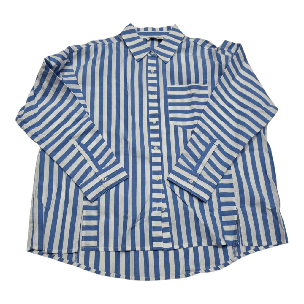 Camisa Vineyard Vines Talla 12 Azul/blanco De Lineas