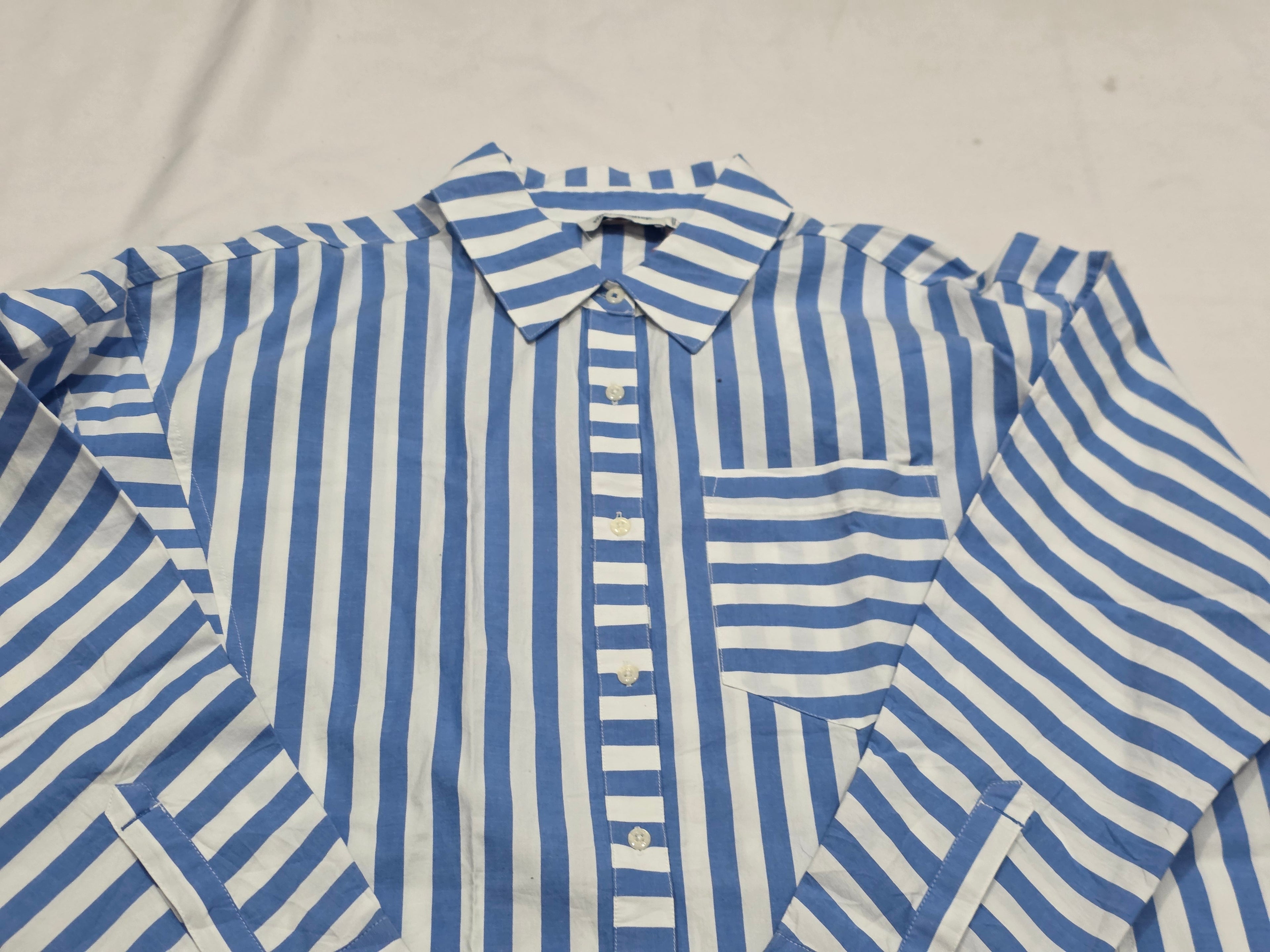 Camisa Vineyard Vines Talla 12 Azul/blanco De Lineas