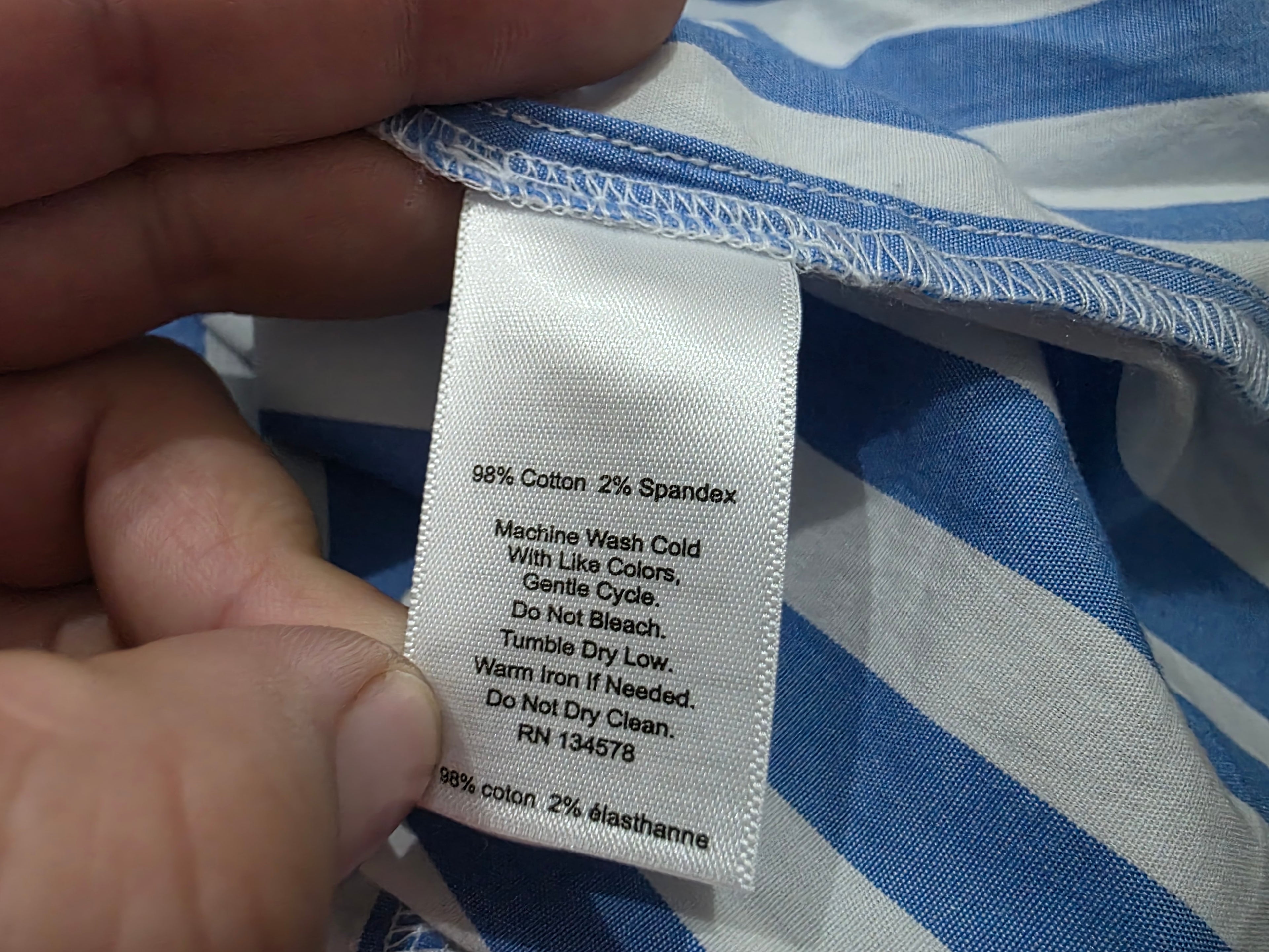Camisa Vineyard Vines Talla 12 Azul/blanco De Lineas