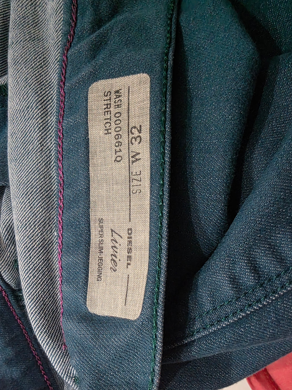 Pantalon Diesel De Mujer Talla 32 Color Azul Petroleo