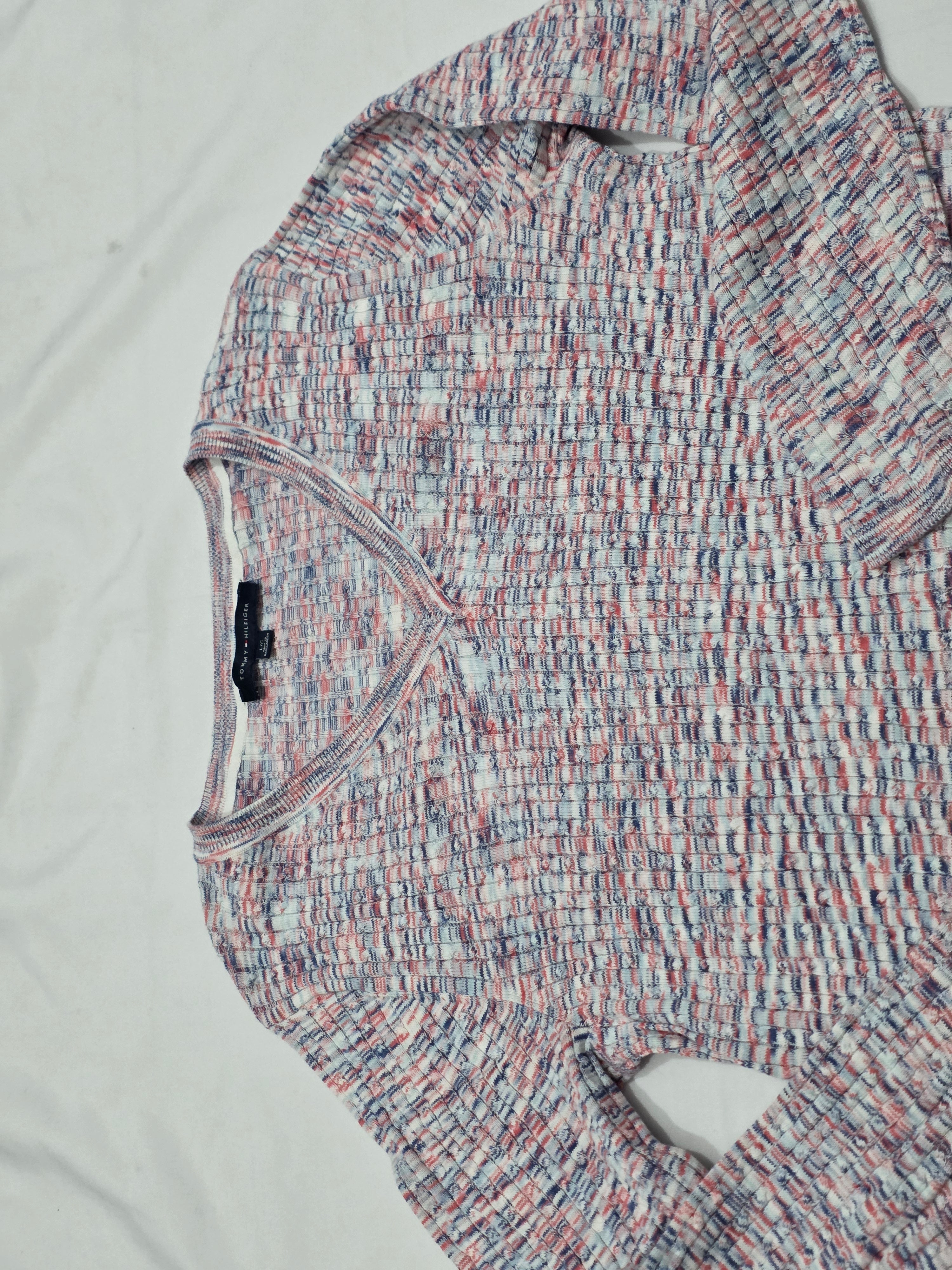 Sueter Tommy Hilfiger Multicolor D Mujer Grande Manga Larga