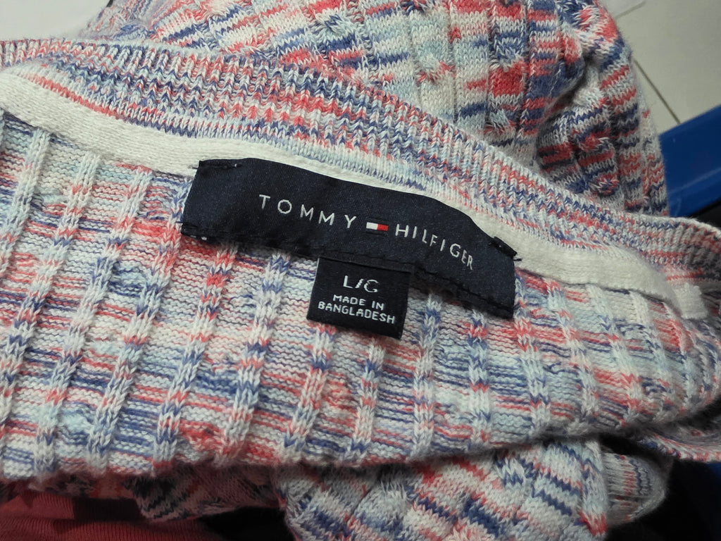 Sueter Tommy Hilfiger Multicolor D Mujer Grande Manga Larga