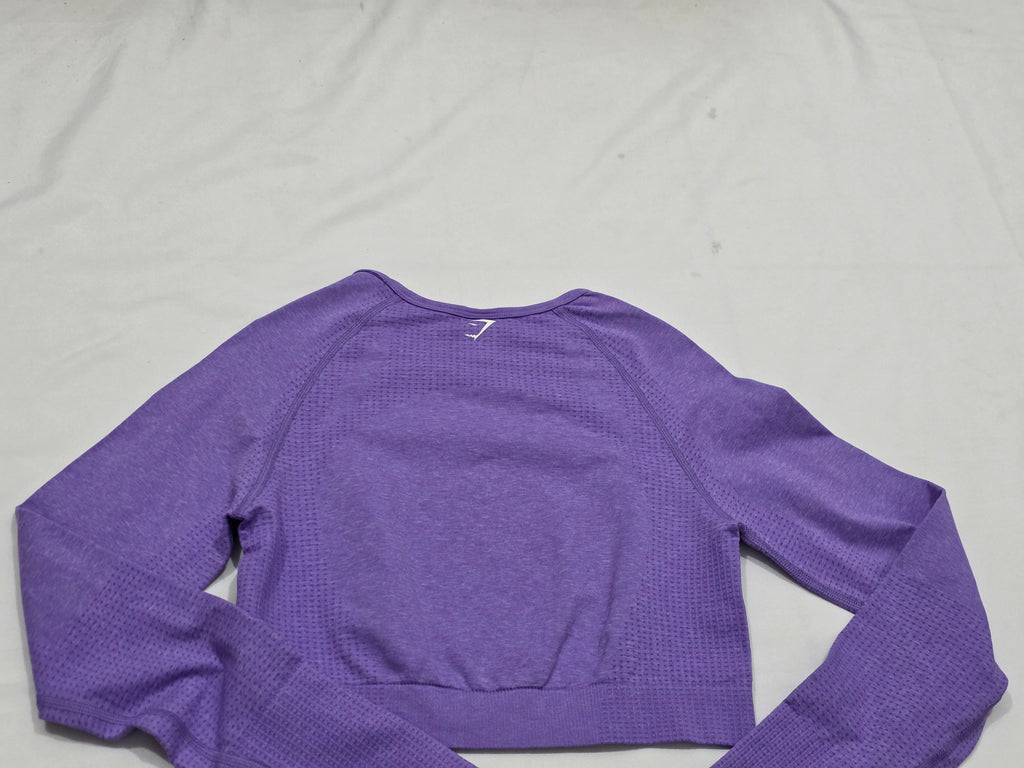 Playera Gymshark Crop Top De Mujer Grande Color Morada