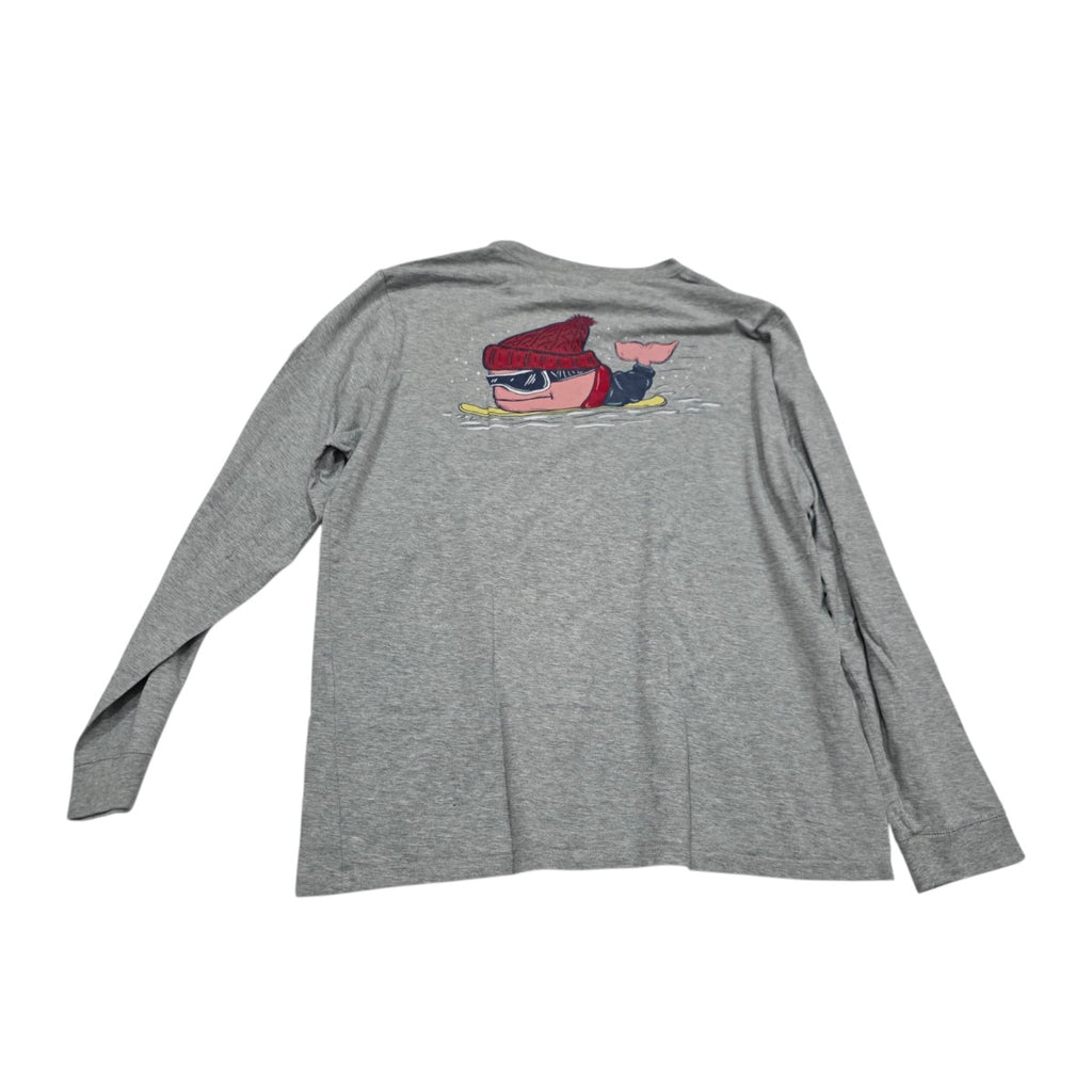 Playera Vineyard Vines De Mujer Grande Grisa Manga Larga