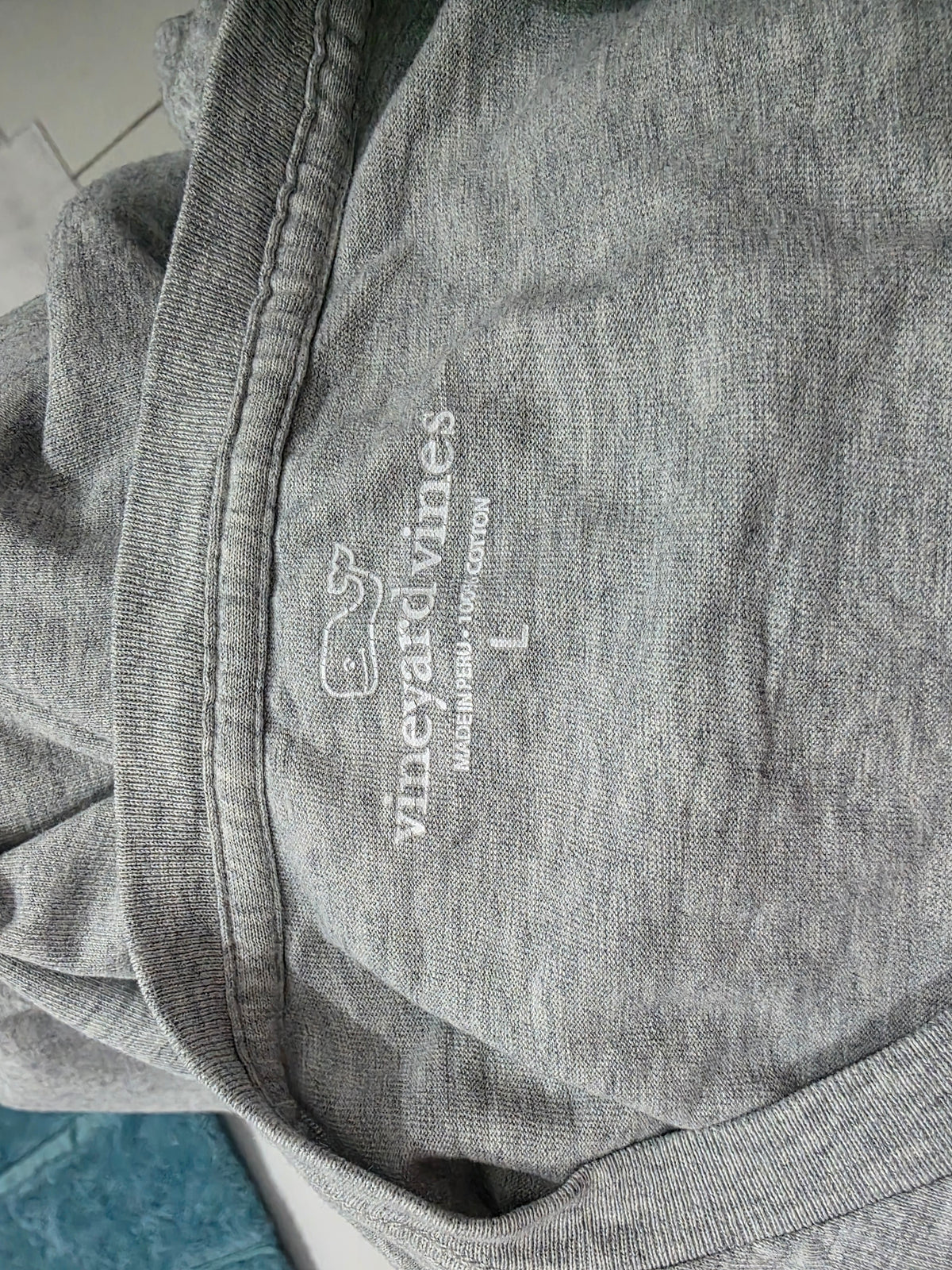 Playera Vineyard Vines De Mujer Grande Grisa Manga Larga