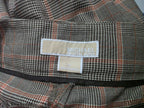 Falda Michael Kors De Mujer Talla 14 Color Cafe Cuadriculada