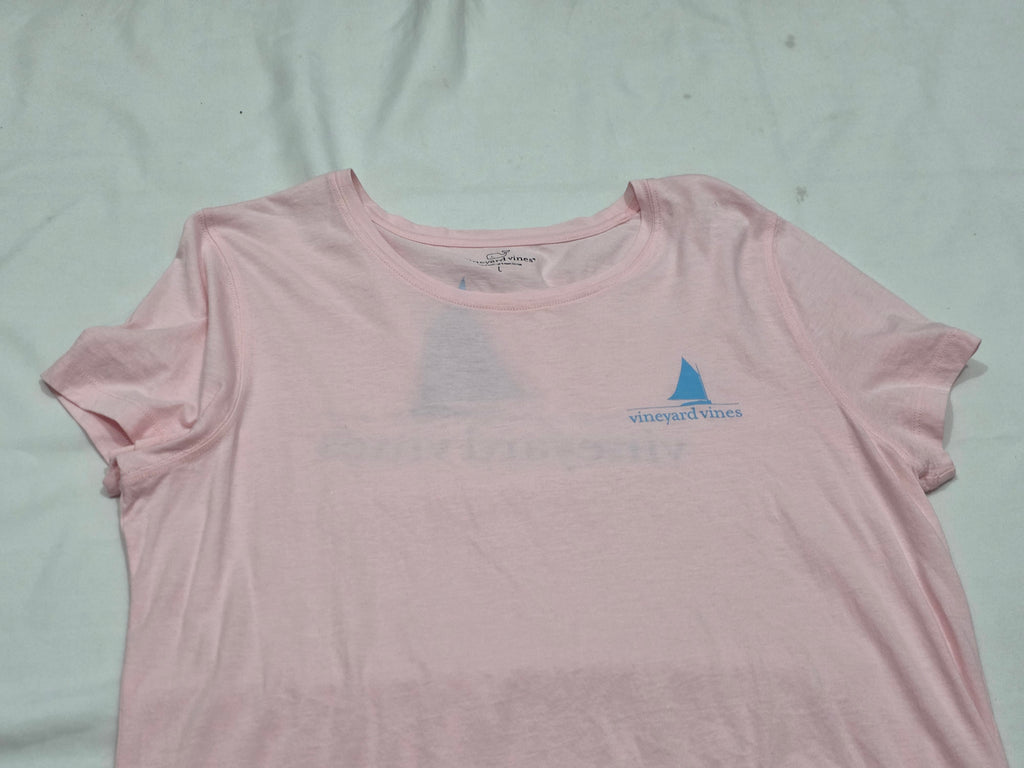 Playera Vineyard Vines Mamga Corta Rosa Claro Talla Grande