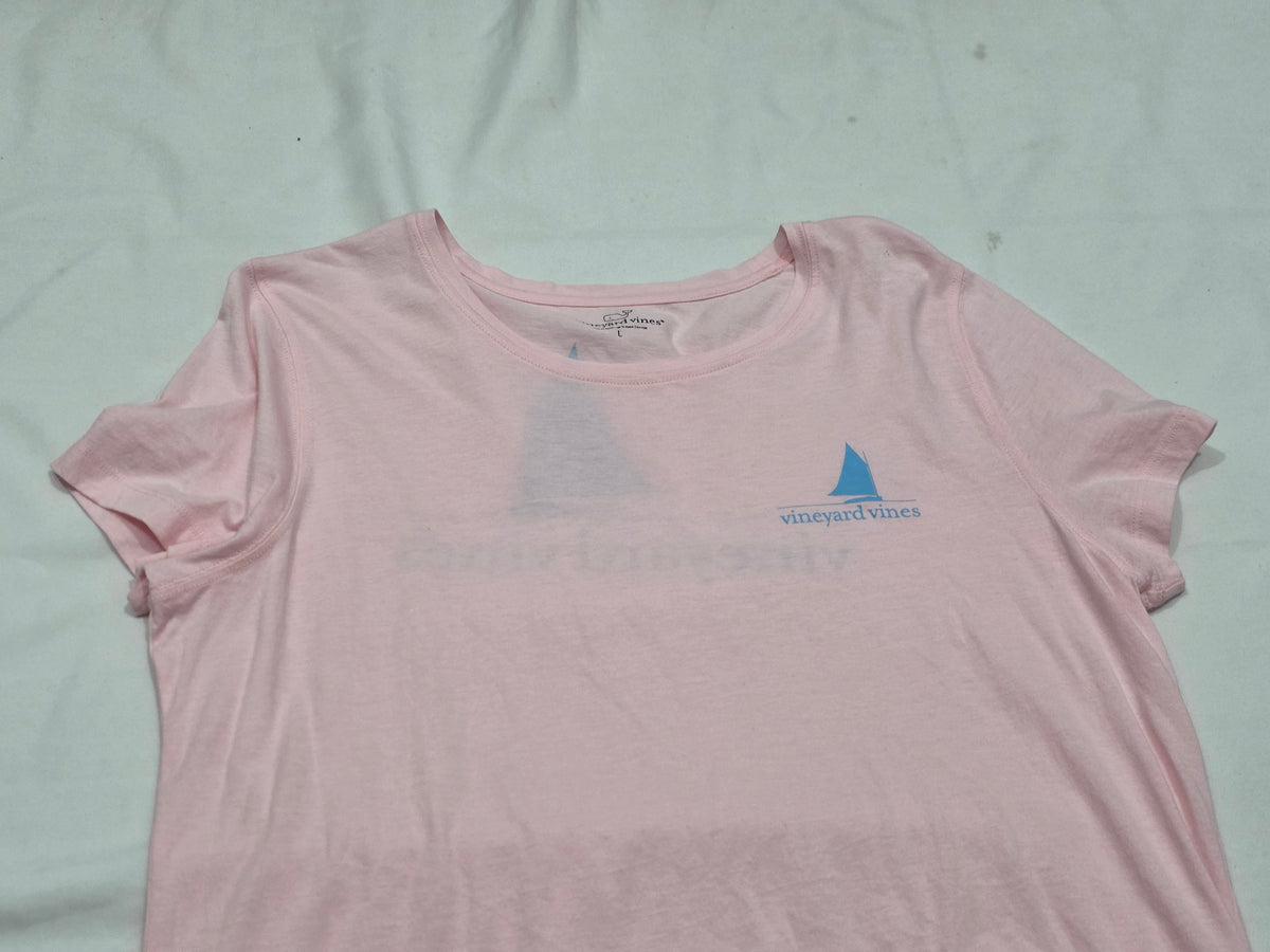 Playera Vineyard Vines Mamga Corta Rosa Claro Talla Grande