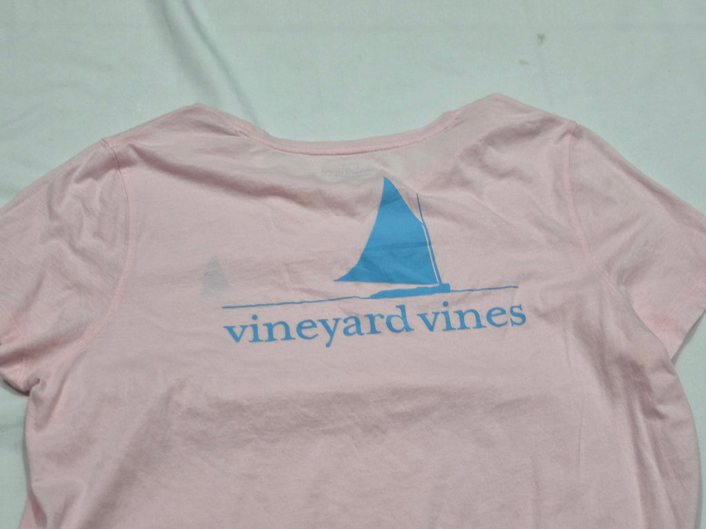 Playera Vineyard Vines Mamga Corta Rosa Claro Talla Grande