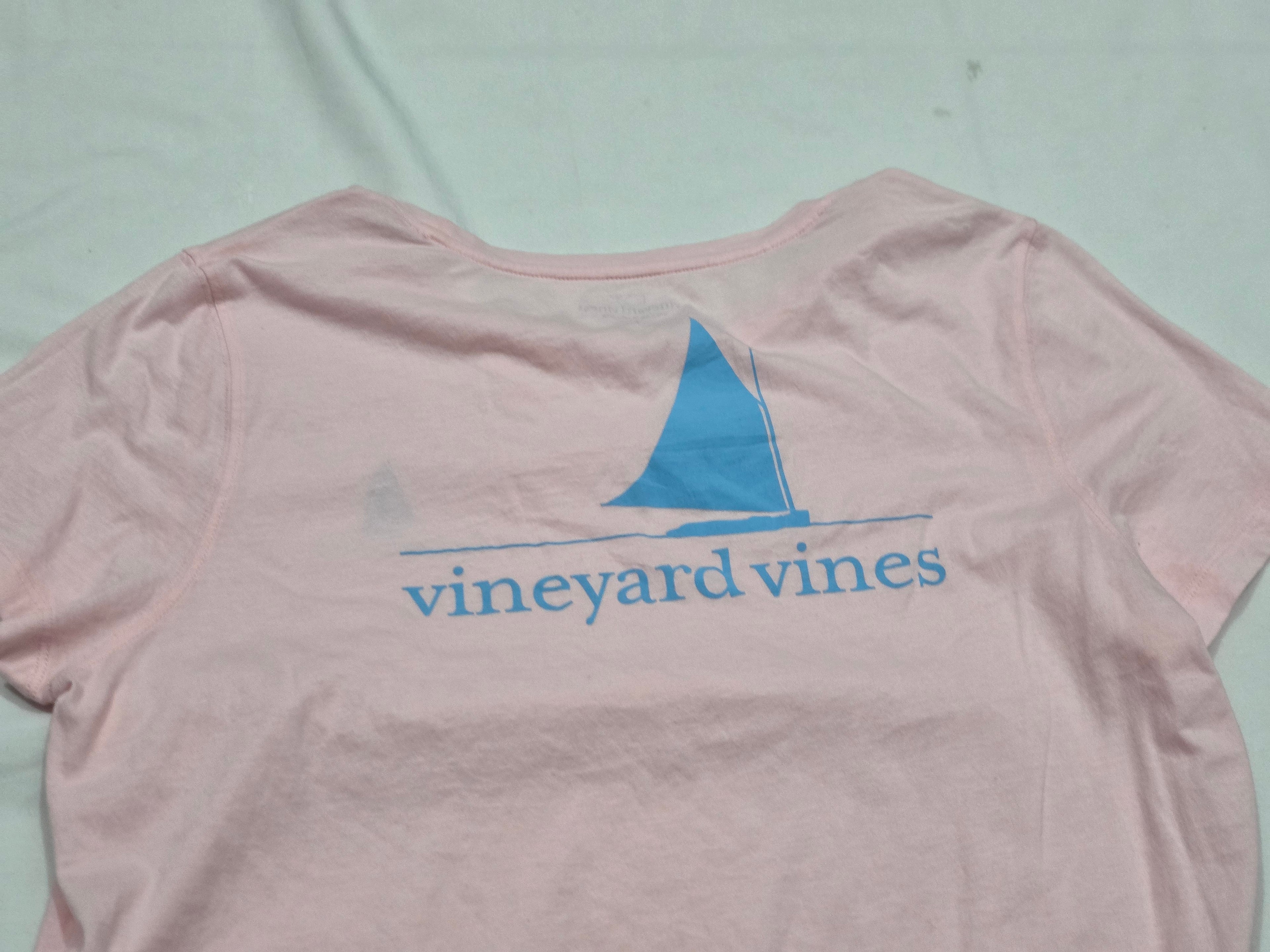 Playera Vineyard Vines Mamga Corta Rosa Claro Talla Grande