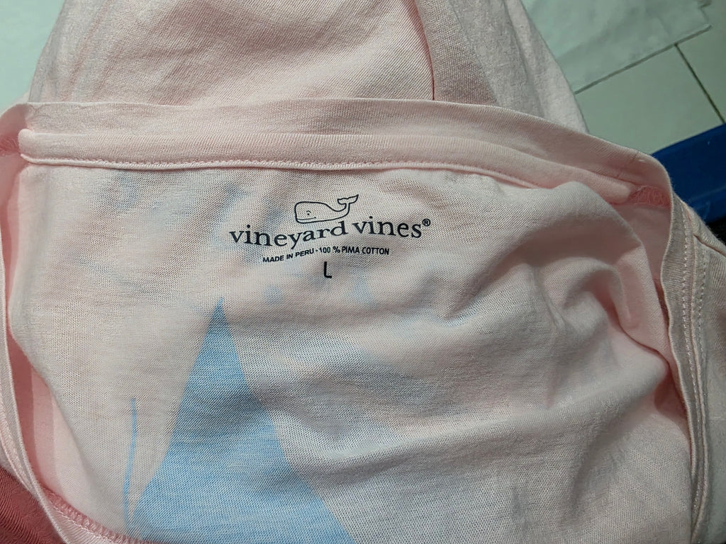 Playera Vineyard Vines Mamga Corta Rosa Claro Talla Grande