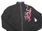 Sueter Ralph Lauren Active De Mujer Negro Con Morado Grande