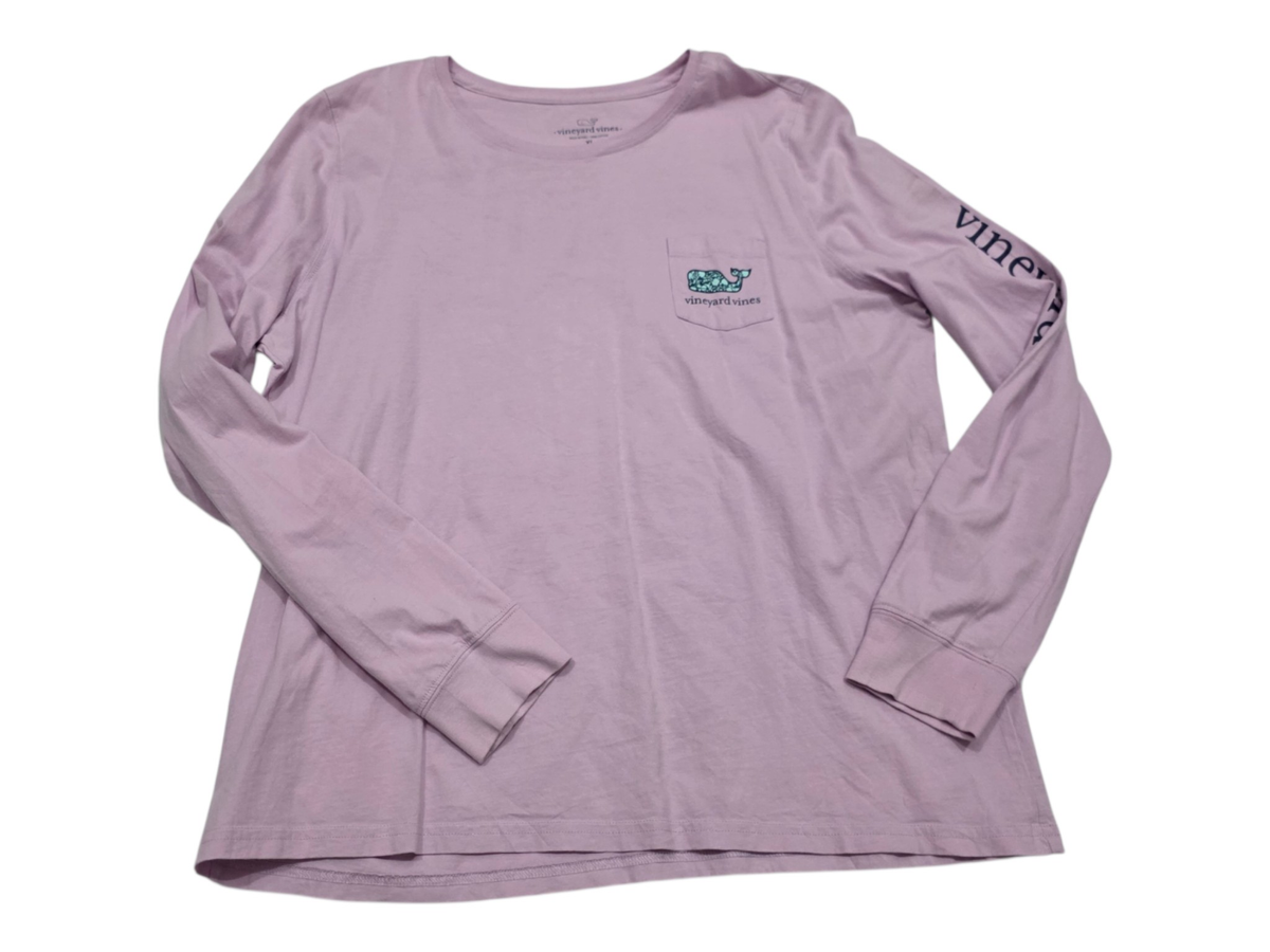 Playera Vineyardvines D Mujer Xgrande Rosa Claro Manga Larga