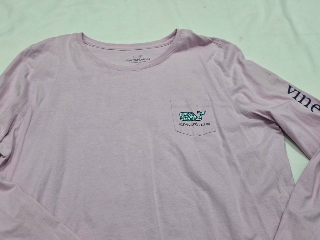 Playera Vineyardvines D Mujer Xgrande Rosa Claro Manga Larga