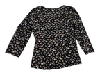 Blusa Ralph Lauren De Mujer Extra Grande Negra Floreada