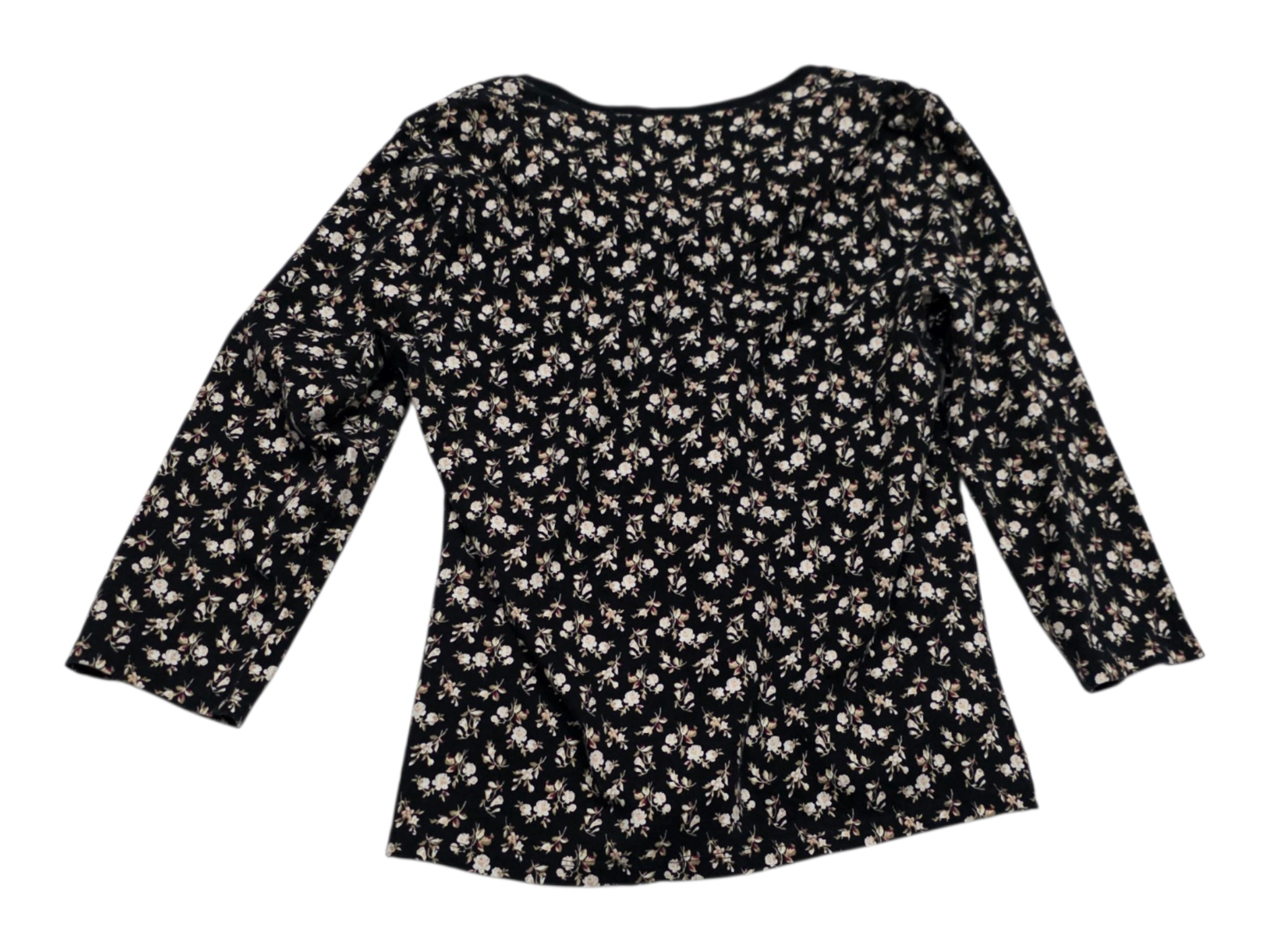 Blusa Ralph Lauren De Mujer Extra Grande Negra Floreada