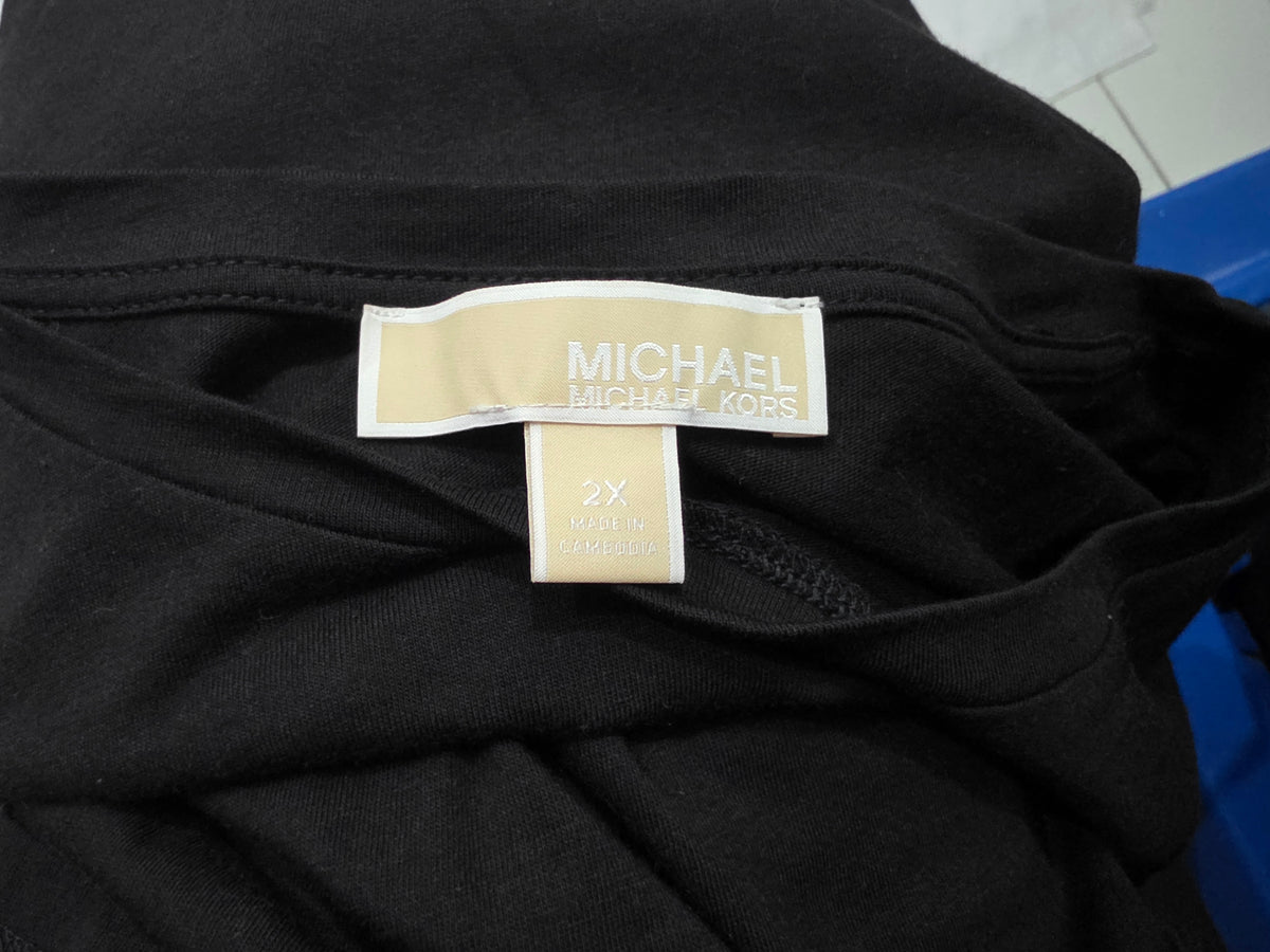 Blusa Michael Kors D Mujer Talla 2x Color Negro Manga Amplia