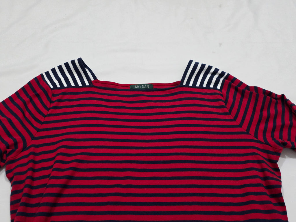 Blusa Ralph Lauren De Mujer Talla 3x Rojo Azul Rayada