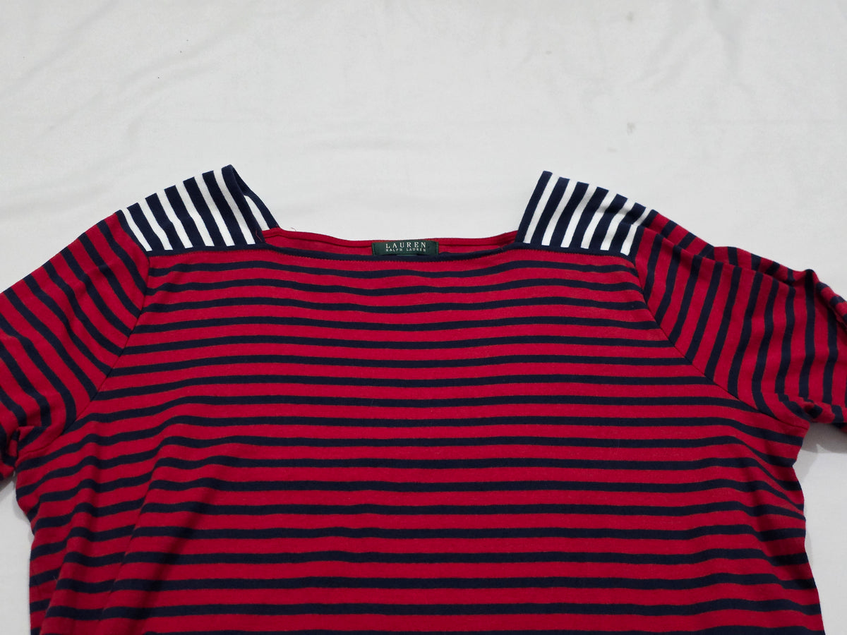 Blusa Ralph Lauren De Mujer Talla 3x Rojo Azul Rayada
