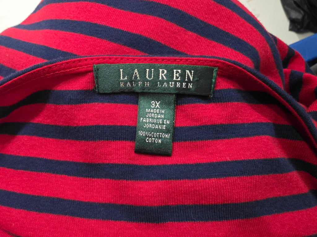 Blusa Ralph Lauren De Mujer Talla 3x Rojo Azul Rayada