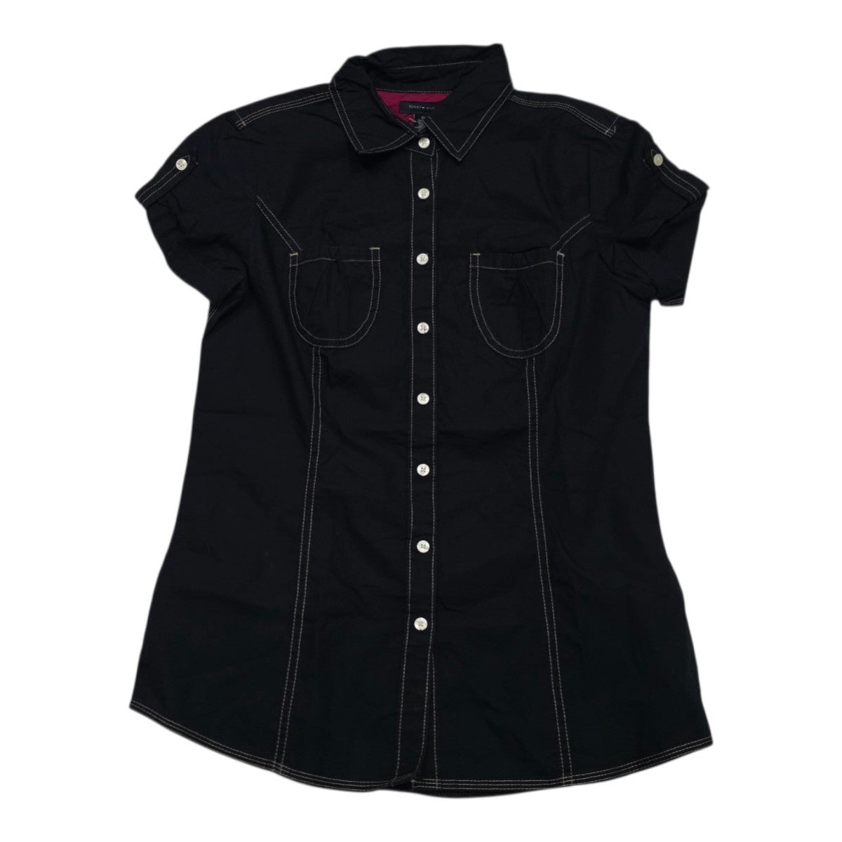 Camisa Tommy Hilfiger De Mujer Manga Corta Extra Chica Azu