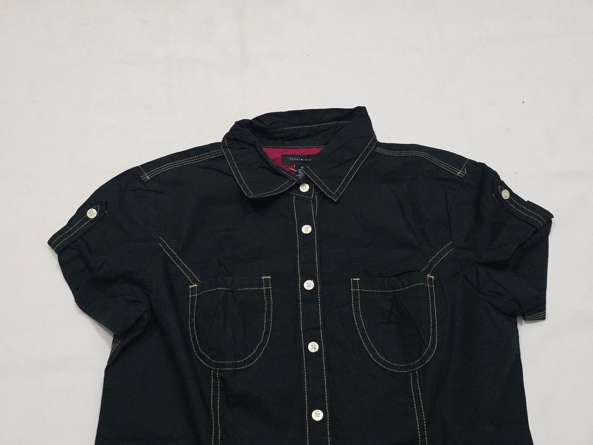 Camisa Tommy Hilfiger De Mujer Manga Corta Extra Chica Azu