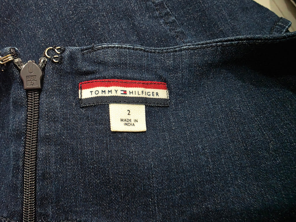 Vestido De Mezclilla Tommy Hilfiger De Mujer Talla 2 Azu