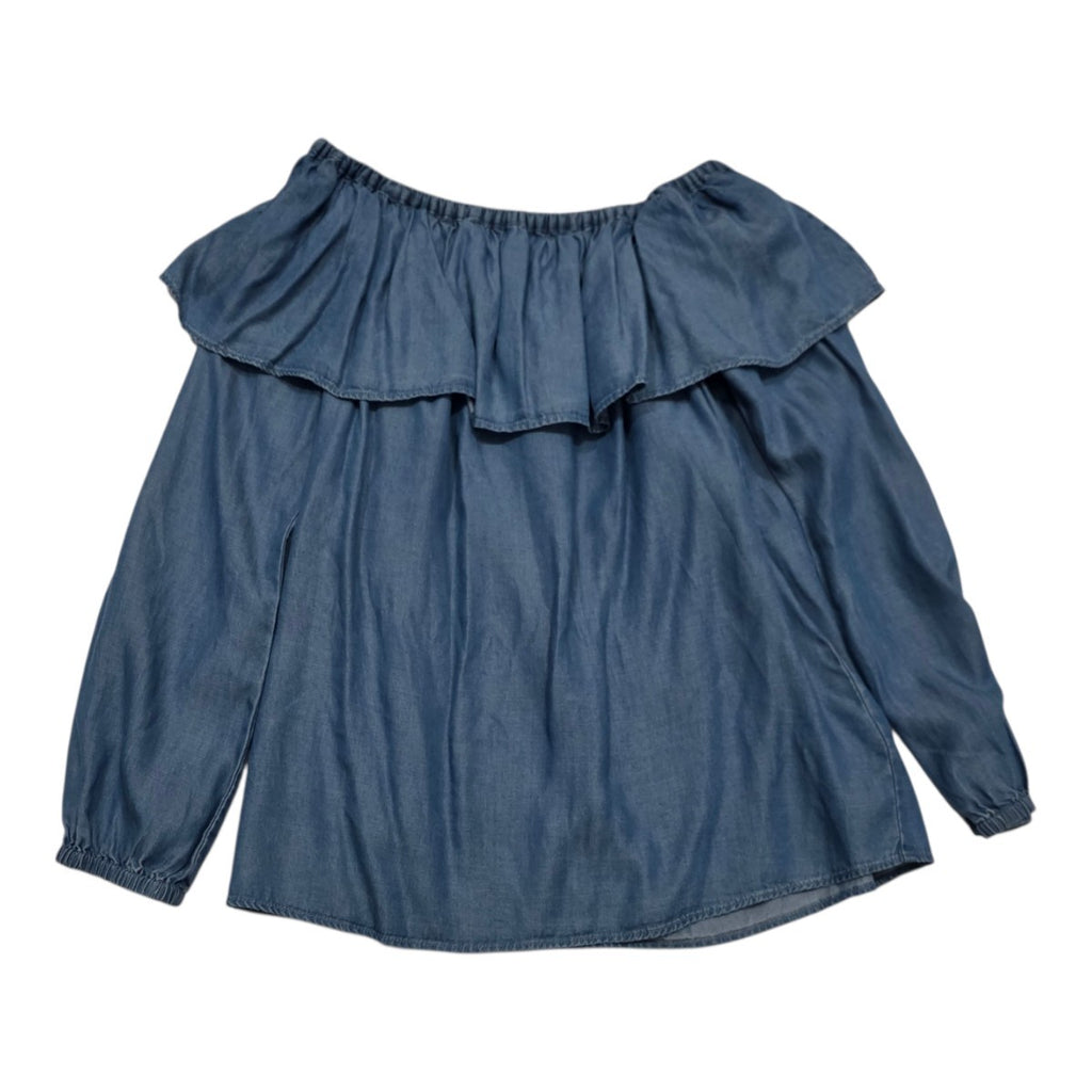 Blusa Michael Kors Off Shoulder De Mujer Chica Azul Acero