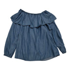 Blusa Michael Kors Off Shoulder De Mujer Chica Azul Acero